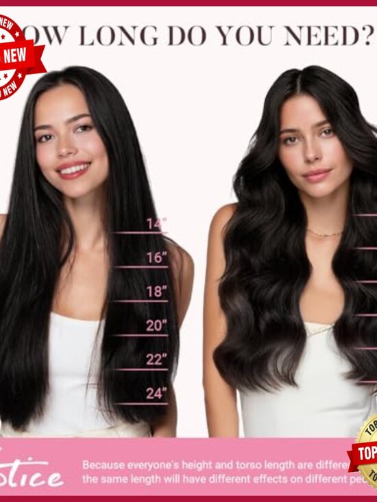 18 Inch Clip In Human Hair Extensions 7 Piece Set 120g Double Weft main image 6